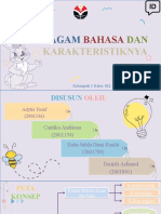 Ragam Dan Karakteristik Bahasa Indonesia - PPT Kelompok 1 Kelas 1B2