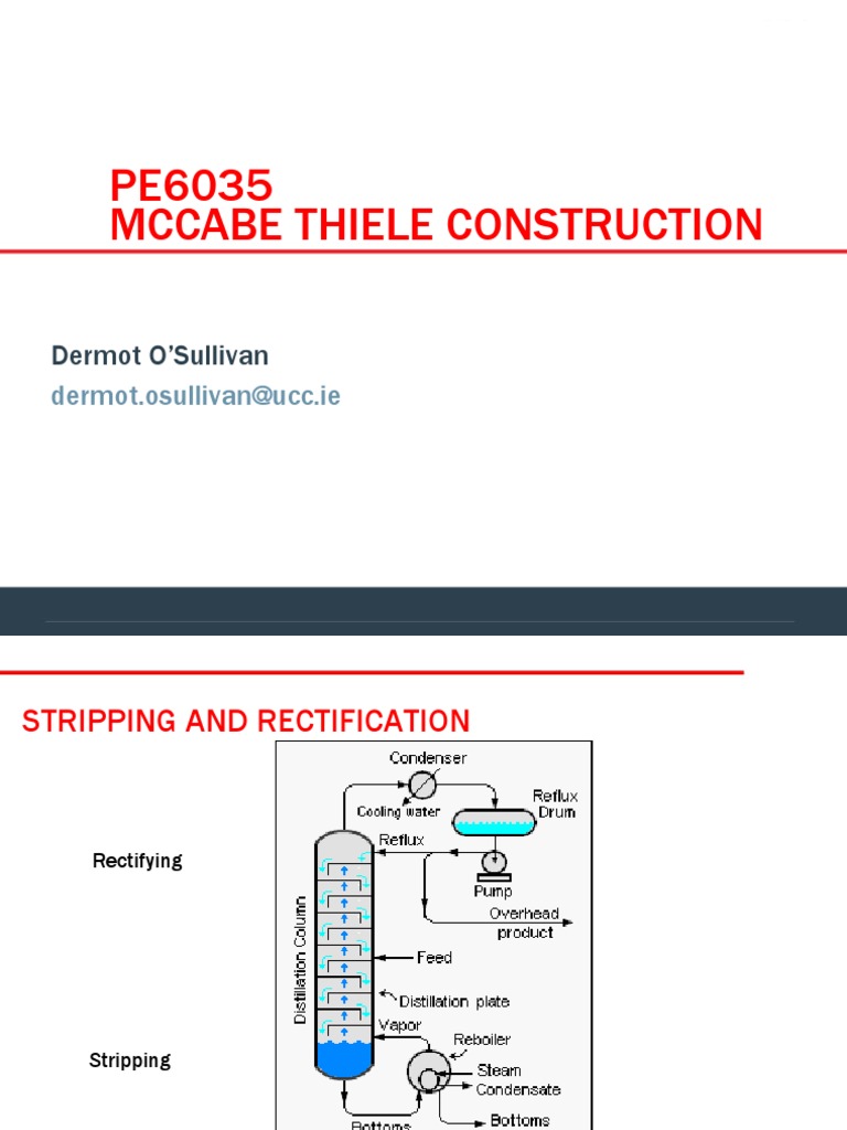 McCabe-Thiele Distillation Analysis Guide | PDF | Distillation | Vapor