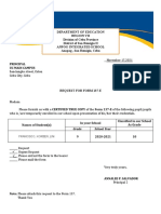 Request For Form 137 e