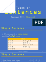 Type of Sentences and Clauses