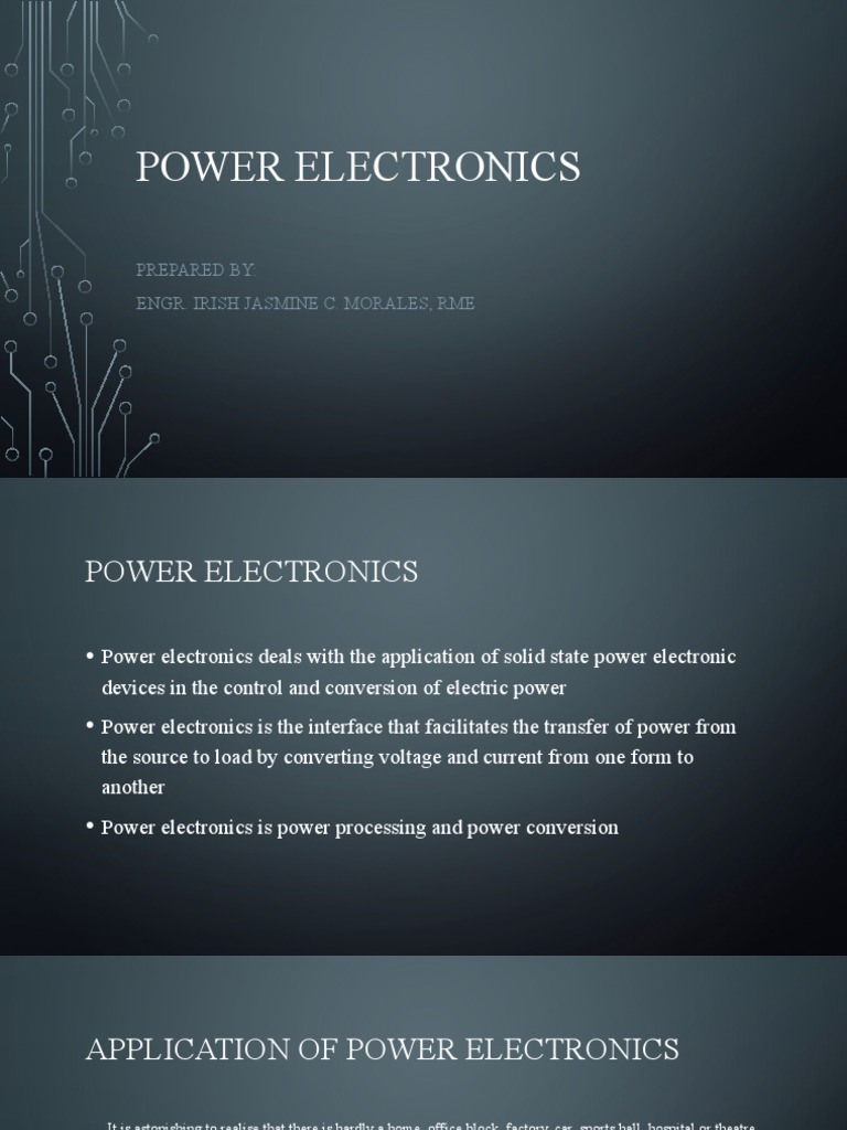 Power Electronics Overview and Applications | PDF | Rectifier | Power ...