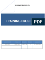 Dikenson Enterprises training procedure