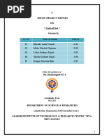 Linked List: A Micro Project Report ON " "