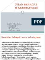 KESENIAN SEBAGAI UNSUR KEBUDAYAAN