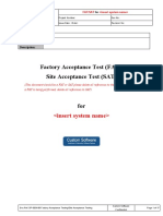 Factory Acceptance Test (FAT) / Site Acceptance Test (SAT)