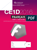 Evaluation Certificative - CE1D - Francais - 2016 - Questionnaires Et Portefeuille de Documents (Ressource 13280)