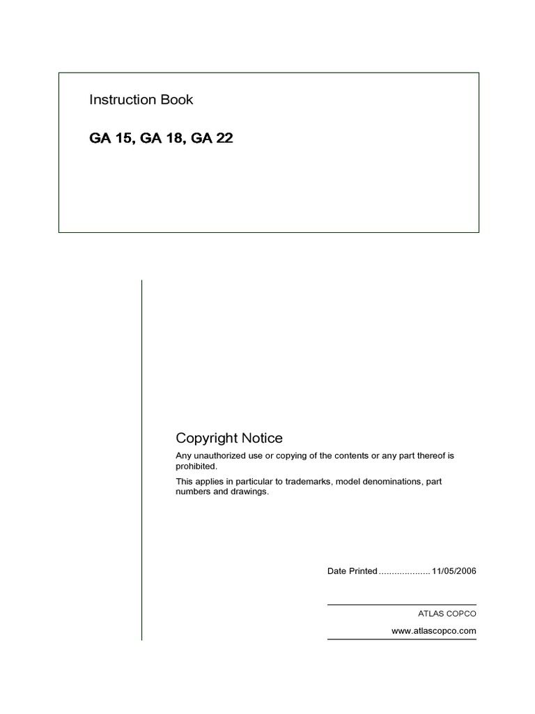 ATLAS COPCO GA 250 AIR COMPRESSOR MANUAL PDF FREE DOWNLOAD visual data 7