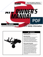 2002 Cannondale ATV Owner's Manual