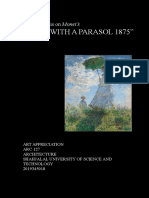 "Woman With A Parasol 1875": A Critical Analysis On Monet's