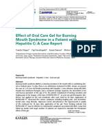 Effect of Oral Care Gel For Burning Mouth Syndrome in A Patient With Hepatitis C: A Case Report