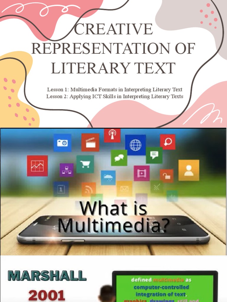 creative representation of a literary text ppt