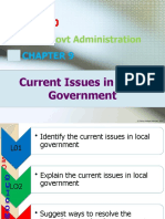 Local Govt Administration: Current Issues in Local Government