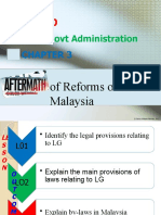 Local Govt Administration: of Reforms of LG in Malaysia