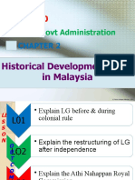 Local Govt Administration: Historical Development of LG in Malaysia