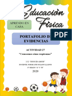 PORTAFOLIO DE EVIDENCIA- ACT 27- 6° GRADO