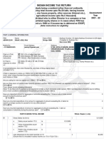 INDIAN INCOME TAX RETURN FOR SALARIED INDIVIDUALS