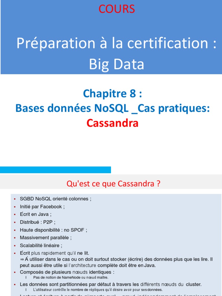 Introduction à Cassandra NoSQL | PDF | SQL | Développement de logiciel
