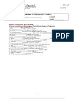 Present Continuous Worksheet 2 Template