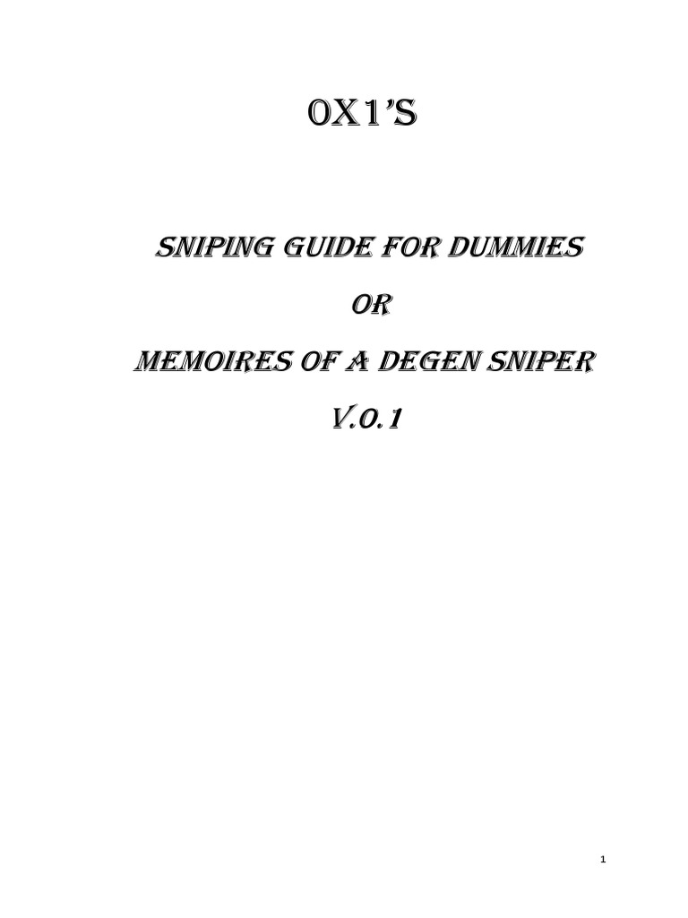 BSC Sniping Guide for Beginners | PDF | Market Liquidity | Sniper