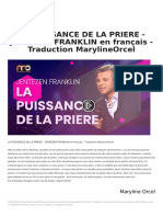 La Puissance de La Priere Jentezen Franklin en Francais Traduction Marylineorcel