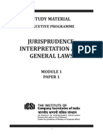 Jurisprudence, Interpretation and General Laws: Study Material