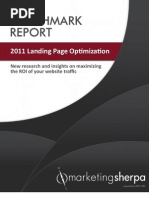 2011 Landing Page Optimization Benchmark Report - EXCERPT