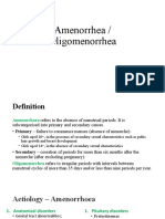 Amenorrhea / Oligomenorrhea