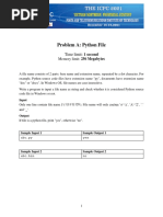 Problem A: Python File: Time Limit: 1 Second