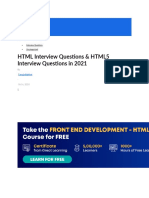 HTML Interview Questions & HTML5 Interview Questions in 2021
