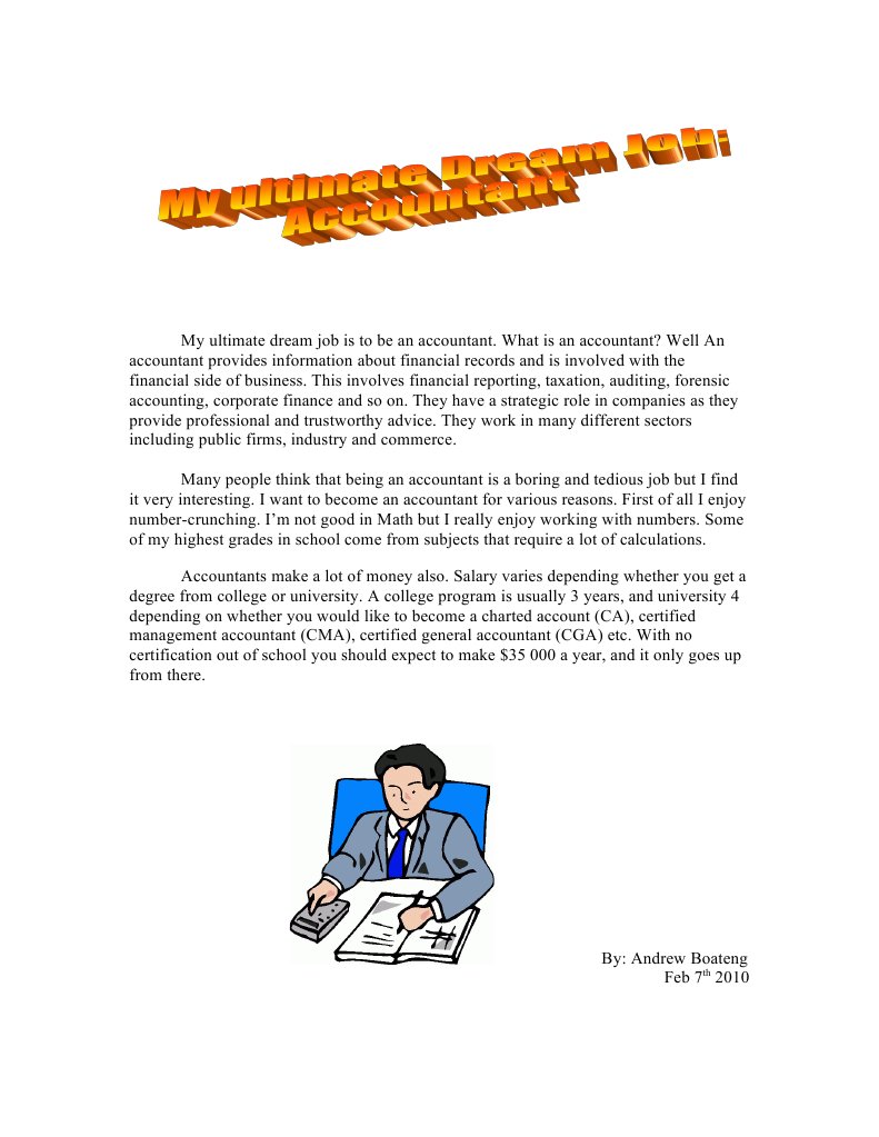 Dream college essay image