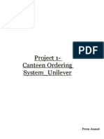 Project 1 - Canteen Ordering System - Prem Anand