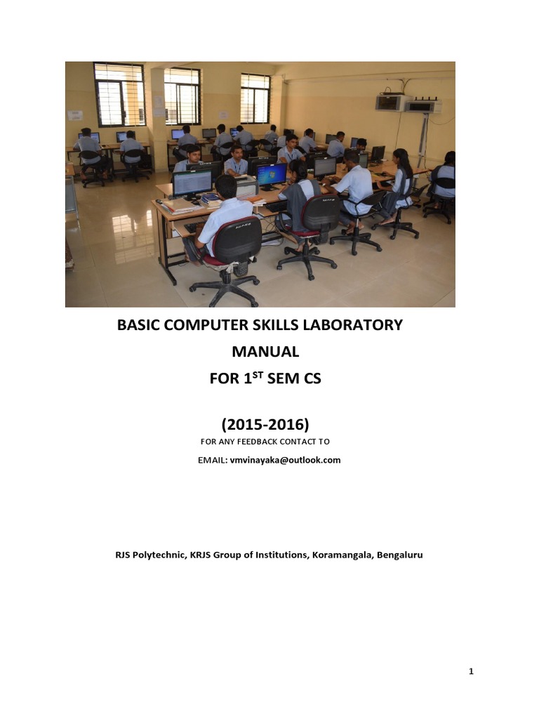 BASIC COMPUTER SKILLS LABORATORY Manual | PDF | Bios | Personal Computers