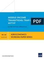 Middle-Income Transitions: Trap or Myth?: Adb Economics Working Paper Series