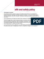 Example Health and Safety Policy: Setting The Scene