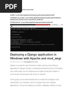 Deploying A Django Application in Windows With Apache and Mod - Wsgi