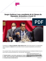 03-01-22 Sergio Gutiérrez Luna, Presidente de La Cámara de Diputados, Da Positivo A Covid-19
