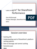 Sean McDonough Caching in for Share Point Performance Sps San Diego