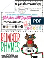 Reindeer Rhymes Rhyming CVC Words