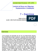 Segurança Máquinas e Equipamentos - Exercícios 1 JOAO FELIPI