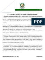 L'Afrique de L'ouest Face Aux Enjeux de La Crypto Monnaie: Communiqué de Presse No.5/2021 No.4/2021 No.4/2021