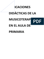 Aplicaciones Didacticas de La Musicotera