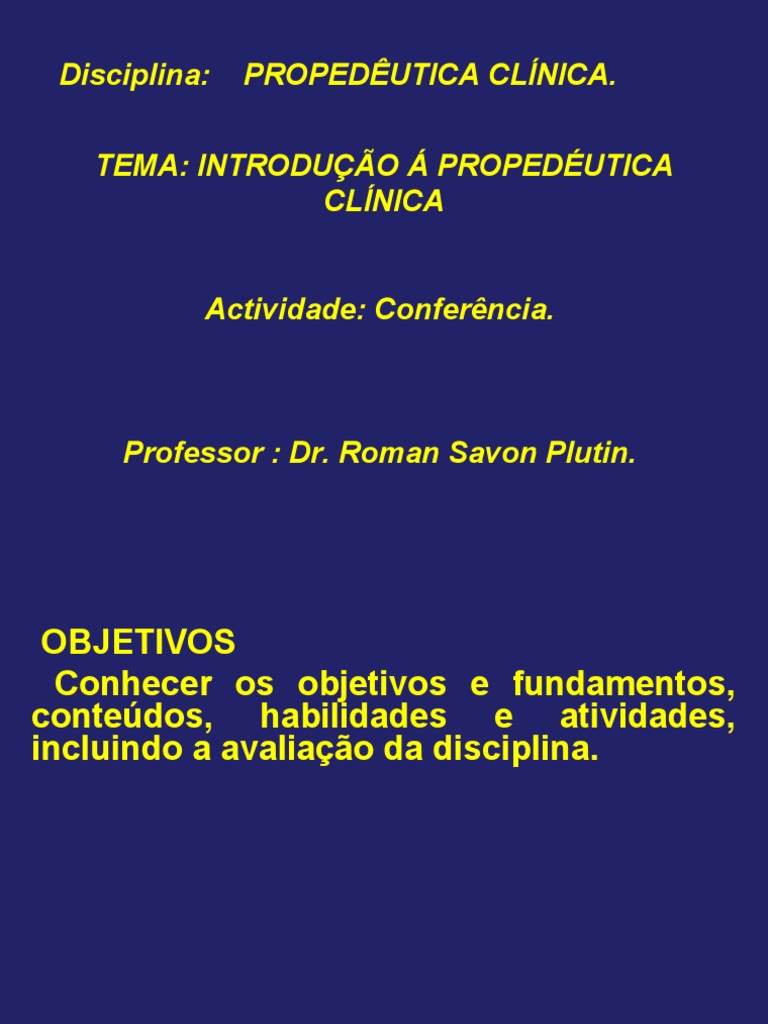Conf # 1 Introduccion A La Propedeutica Clinica | PDF | Semiótica ...