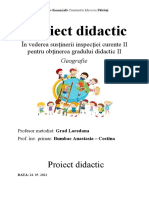 Proiect Didactic Geografie