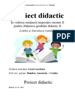 Proiect Didactic LB Româna