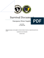 Survival Document: Emergency Water Supplies
