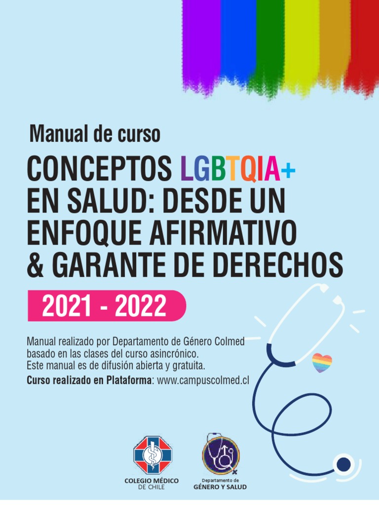 Manual de Curso Conceptos LGBTQIA+ en Salud PDF Género Estudios de género