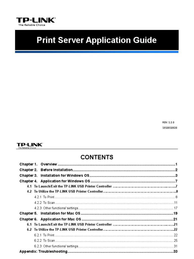 Print Server Application Guide PDF Image Scanner Microsoft Windows
