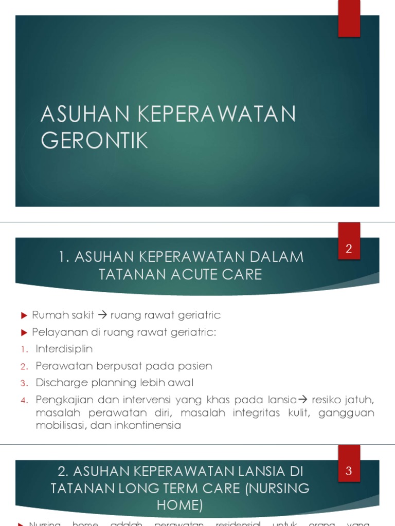 Konsep Asuhan Keperawatan Gerontik | PDF