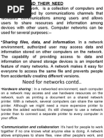 Sharing Files, Data, and Information. in A Network