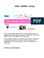 Video Amplifier Splitter Using Transistor